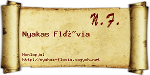 Nyakas Flávia névjegykártya